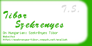tibor szekrenyes business card