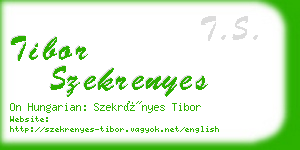 tibor szekrenyes business card